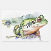 Frosch in der Wasserfarbenwelt Geschenkpapier Set (Vorderseite)