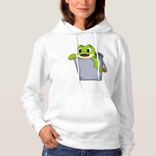 Frosch in Eimer Hoodie (Vorderseite)