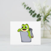 Frosch in Eimer Postkarte (Stehend Vorderseite)