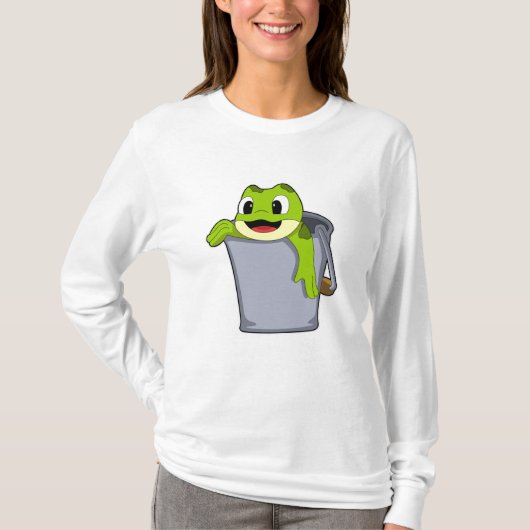 Frosch in Eimer T-Shirt (Vorderseite)