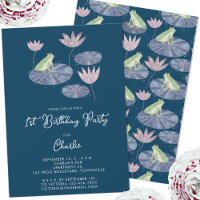 Frosch in einem Lilienteich Niedlich Erster Geburt