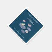 Frosch in einem Lily Pond Niedlich erste Geburtsta Serviette (Ecke)