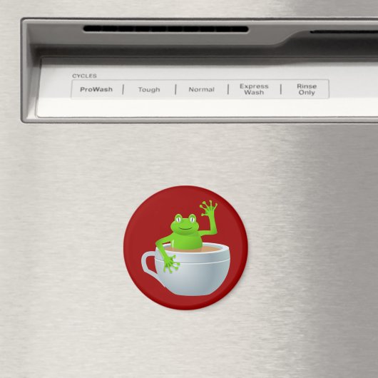 Frosch in einem Tee Magnet (In Situ (Geschirrspüler))