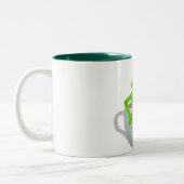 Frosch in einem Tee Zweifarbige Tasse (Links)