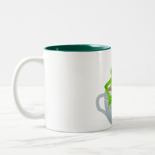 Frosch in einem Tee Zweifarbige Tasse (Links)