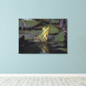Frosch in einem Teich Leinwanddruck (Insitu (Holzboden))