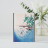 Frosch in einem Teich, Watanabe Seitei Postkarte (Stehend Vorderseite)