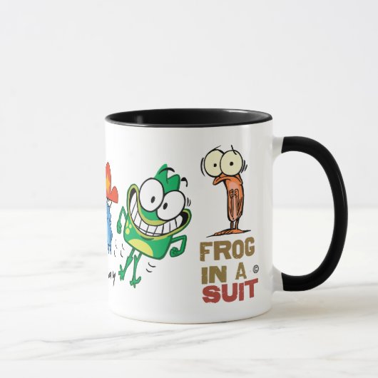 Frosch in einer Anzugs-Charakter-Tasse Tasse (Rechts)