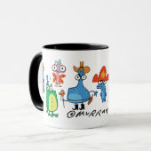 Frosch in einer Anzugs-Charakter-Tasse Tasse (Vorderseite Links)