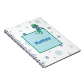 Frosch in Jeans, Geburtstag, Polka Dots Notizblock (Rechte Seite)