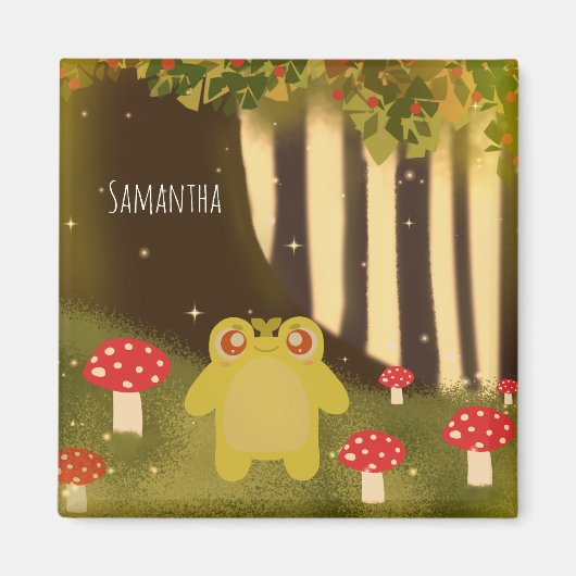 Frosch in magischer Natur Magnet (Vorne)