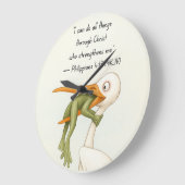 Frosch-in-Not-Uhr Große Wanduhr (Winkel)