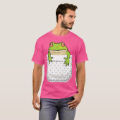Frosch in Pocke Funny Frog Lover T-Shirt (Vorne ganz)
