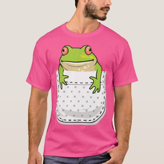 Frosch in Pocke Funny Frog Lover T-Shirt (Vorderseite)