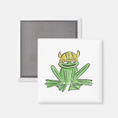 Frosch in Tarnhelm Magnet (Vorderseite/Rückseite)