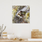 Frosch, in Wasserblasen und Froschlacht getaucht Poster (Küche)