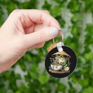 Frosch isst Ramen Kawaii Neko japanische Nudeln Schlüsselanhänger
