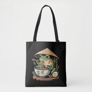 Frosch isst Ramen Kawaii Neko japanische Nudeln Tasche