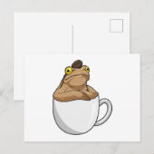 Frosch Kaffee Kaffeebohne Postkarte (Vorne/Hinten)