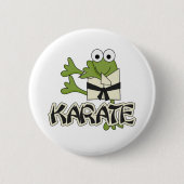Frosch-Karate-T-Shirts und Geschenke Button (Vorderseite)
