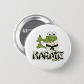 Frosch-Karate-T-Shirts und Geschenke Button (Vorne & Hinten)