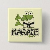 Frosch-Karate-T-Shirts und Geschenke Button (Vorderseite)
