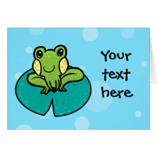 Frosch-Kartenschablone des Cartoongrüns