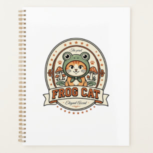 Frosch Katze Frogcore Katze Vintage Vektor Art Shi Planer