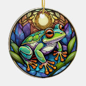 Frosch Keramik Decorative gestanzte Glaskonstrukti Keramik Ornament (Vorne)