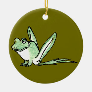 Frosch Keramik Ornament