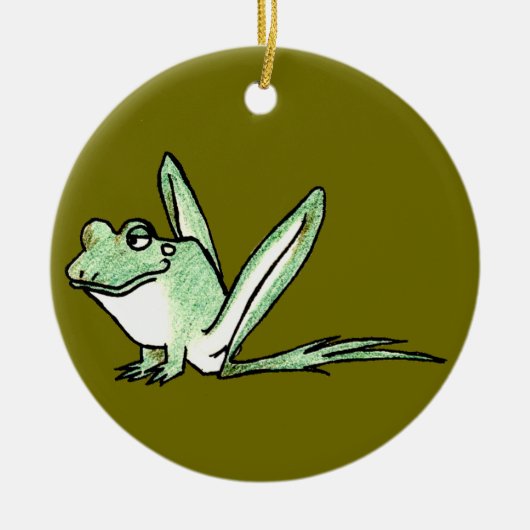 Frosch Keramik Ornament (Vorne)