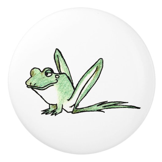 Frosch Keramikknauf (Vorderseite)