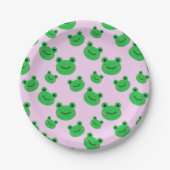 Frosch Kinder Party Geschirr Niedlich Green Toad F Pappteller (Vorderseite)