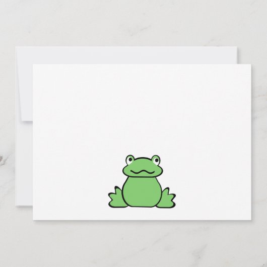 Frosch-Kindergeburtstag Einladung (Rückseite)