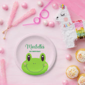 Frosch Kindergeburtstag Party Niedlich Rosa Pappteller (Party)
