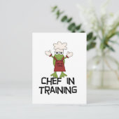 Frosch Koch in der Ausbildung von Hemden und Gesch Postkarte (Stehend Vorderseite)