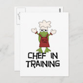 Frosch Koch in der Ausbildung von Hemden und Gesch Postkarte (Vorne/Hinten)