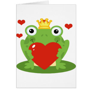 Frosch-König mit Herzen