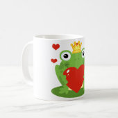 Frosch-König mit Herzen Kaffeetasse (Vorderseite Links)