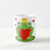 Frosch-König mit Herzen Kaffeetasse (Mittel)