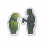 Frosch Krieg Aufkleber (Vorderseite)