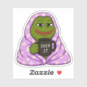 Frosch Kuscheldecke Meme Aufkleber (Blatt)