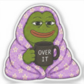 Frosch Kuscheldecke Meme Aufkleber (Vorderseite)