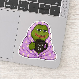 Frosch Kuscheldecke Meme Aufkleber