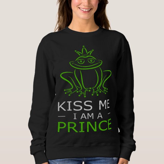 Frosch Küss mich, ich bin ein Prinz Märchen Sweatshirt (Vorderseite)