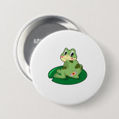 Frosch Leaf Heart Plaster Button (Vorne & Hinten)