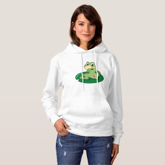 Frosch Leaf Heart Plaster Hoodie (Vorne ganz)