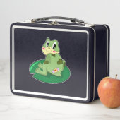 Frosch Leaf Heart Plaster Metall Brotdose (Beispiel)