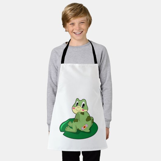 Frosch Leaf Heart Plaster Schürze (Getragen)