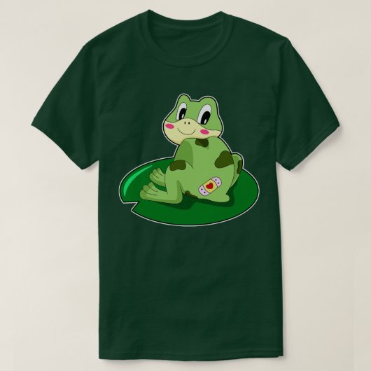 Frosch Leaf Heart Plaster T-Shirt (Design vorne)